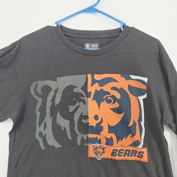 Chicago Bears Shirt Women's Long Sleeve NFL Team Apparel Black Medium - Picture 7 of 12